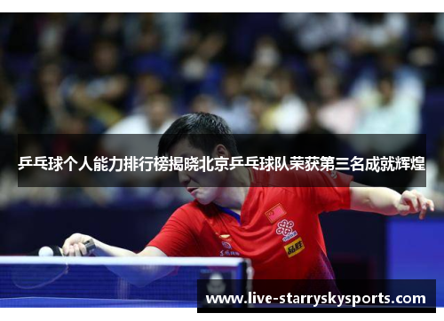 乒乓球个人能力排行榜揭晓北京乒乓球队荣获第三名成就辉煌